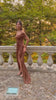 Abito Lungo da Cerimonia Elegante Spalline Scese Vestito con Spacco Laterale Damigella in 6 Colori - 6384